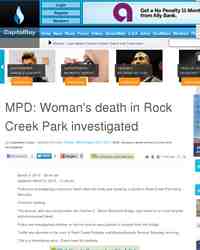 MPD Woman death in Rock Creek Park: CapitalBay